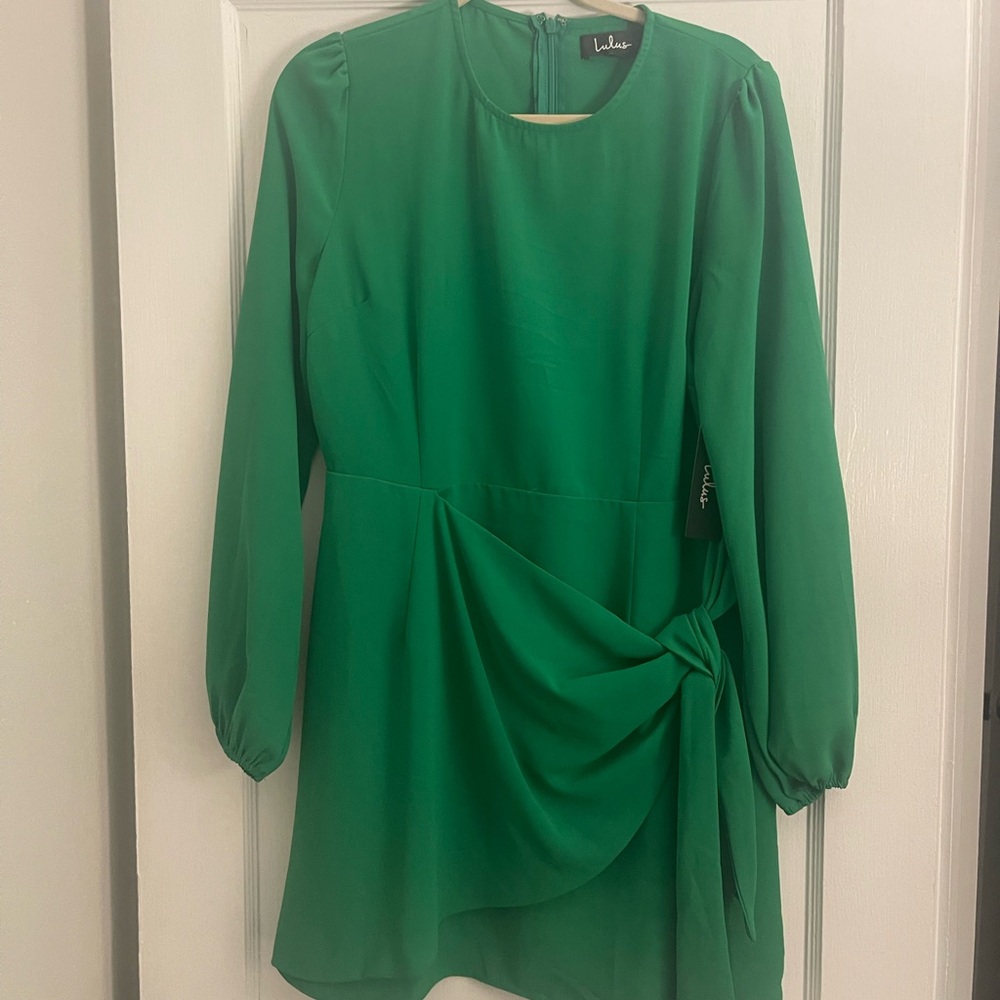 Lulus Green Long Sleeve Dress